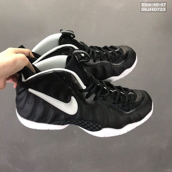 2019 Men Nike Air Foamposite Black White Shoes - Click Image to Close